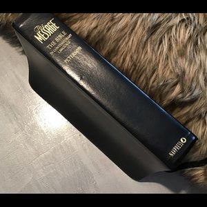 Soft back “The Message Bible”  black contemporary